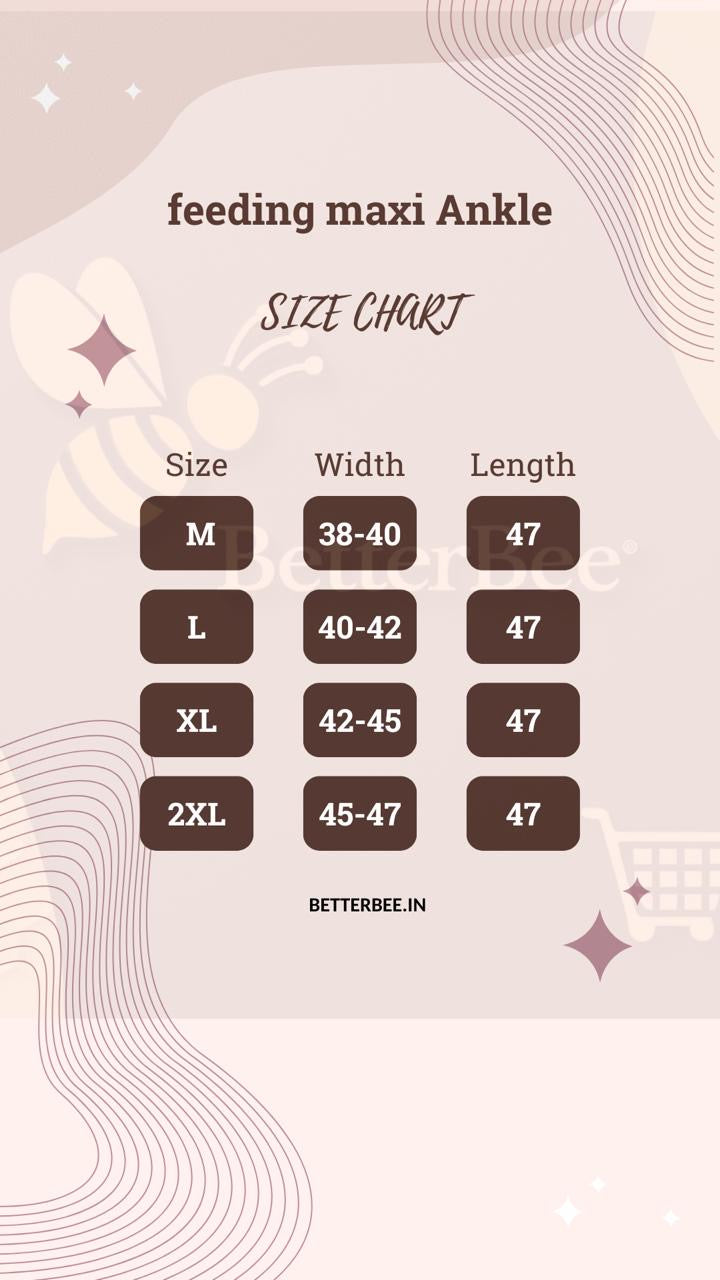Zipless maternity and feeding wear - ankle length T