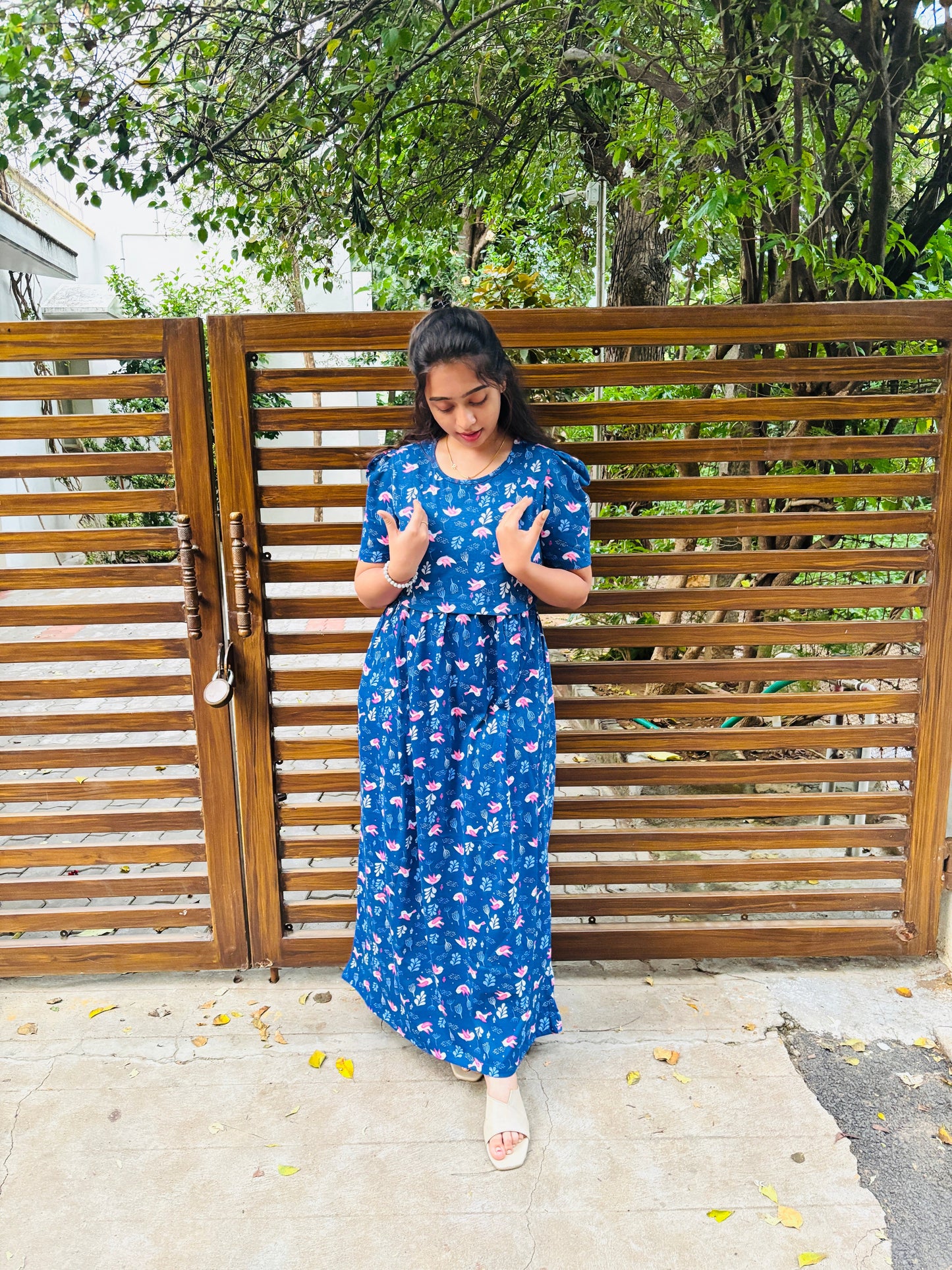 Zipless maternity and feeding wear - full length bird