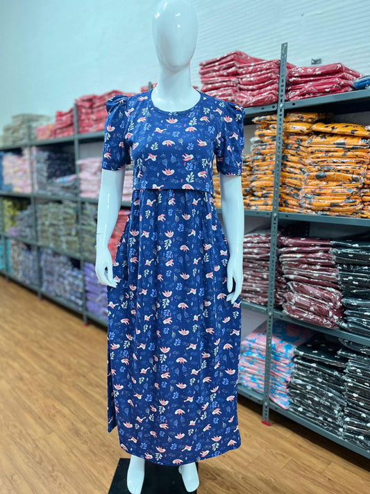 Zipless maternity and feeding wear - full length bird