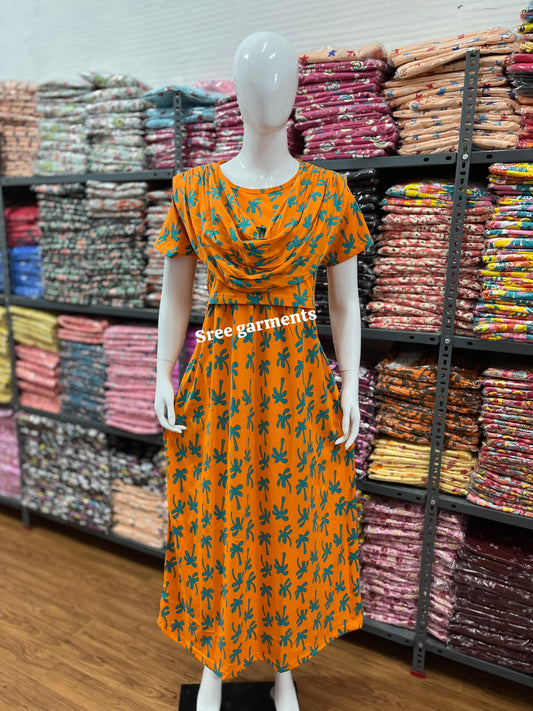 Shawl Type Zipless Maternity Wear Full Length