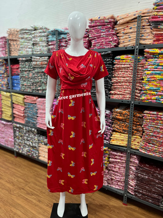 Shawl Type Zipless Maternity Wear Full Length b