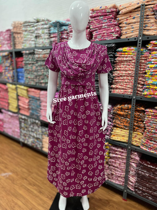 Shawl Type Zipless Maternity Wear Full Length f