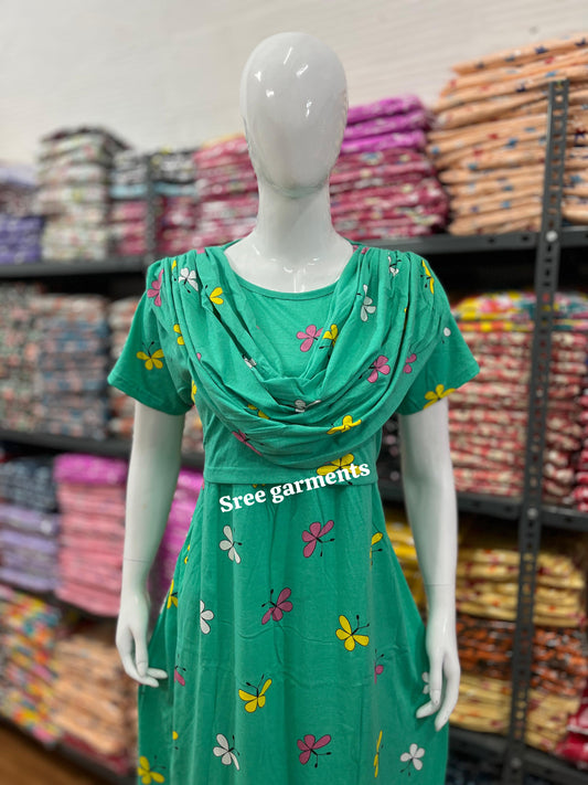 Shawl Type Zipless Maternity Wear Full Length