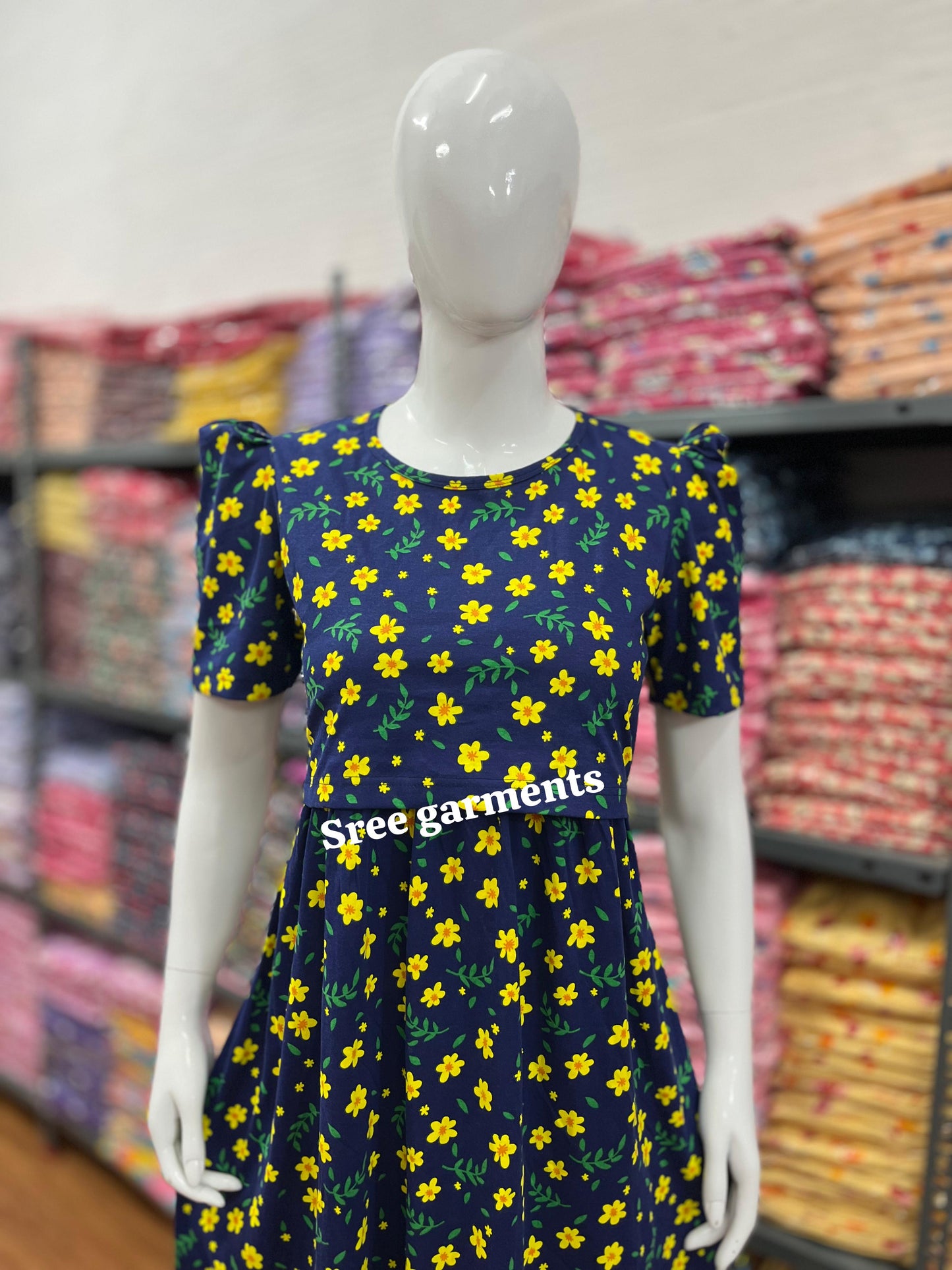 Zipless maternity and feeding wear - ankle length navy