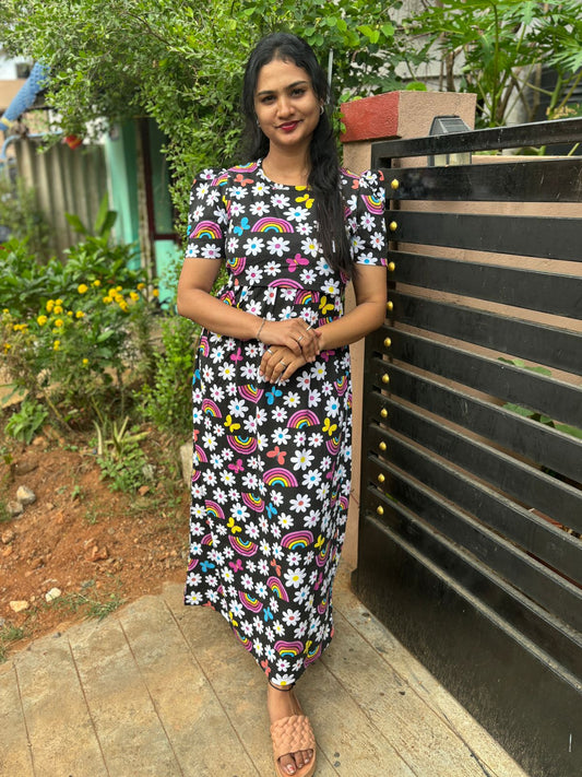 Zipless maternity and feeding wear - Full Length b Rainb