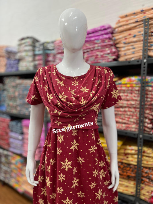 Shawl Type Zipless Maternity Wear Full Length LS